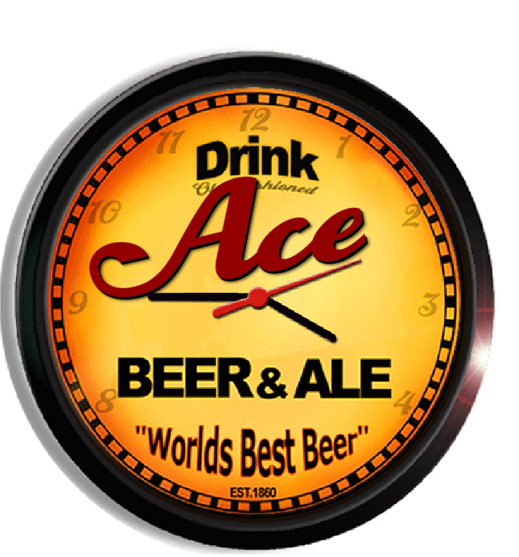 Personalized ace beer clock