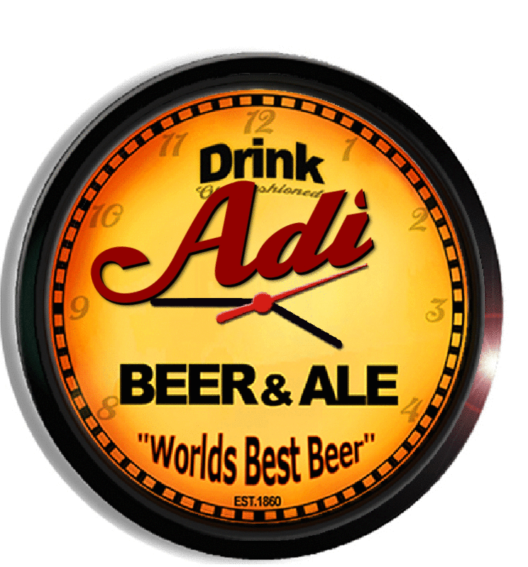 Personalized adi beer clock