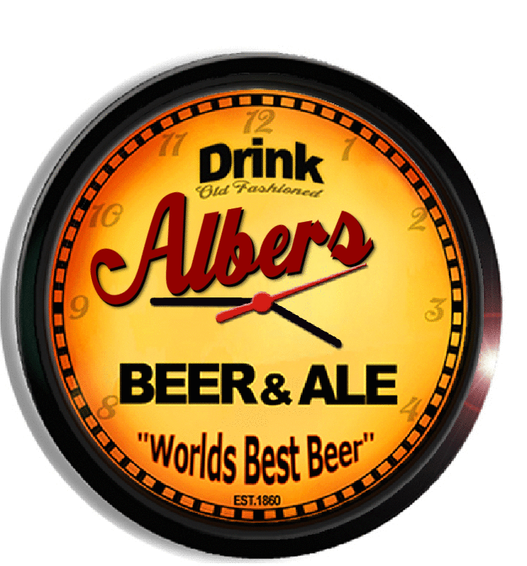 Personalized albers beer clock