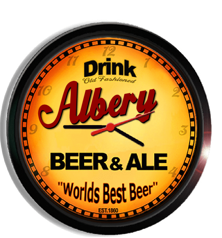 Personalized albery beer clock