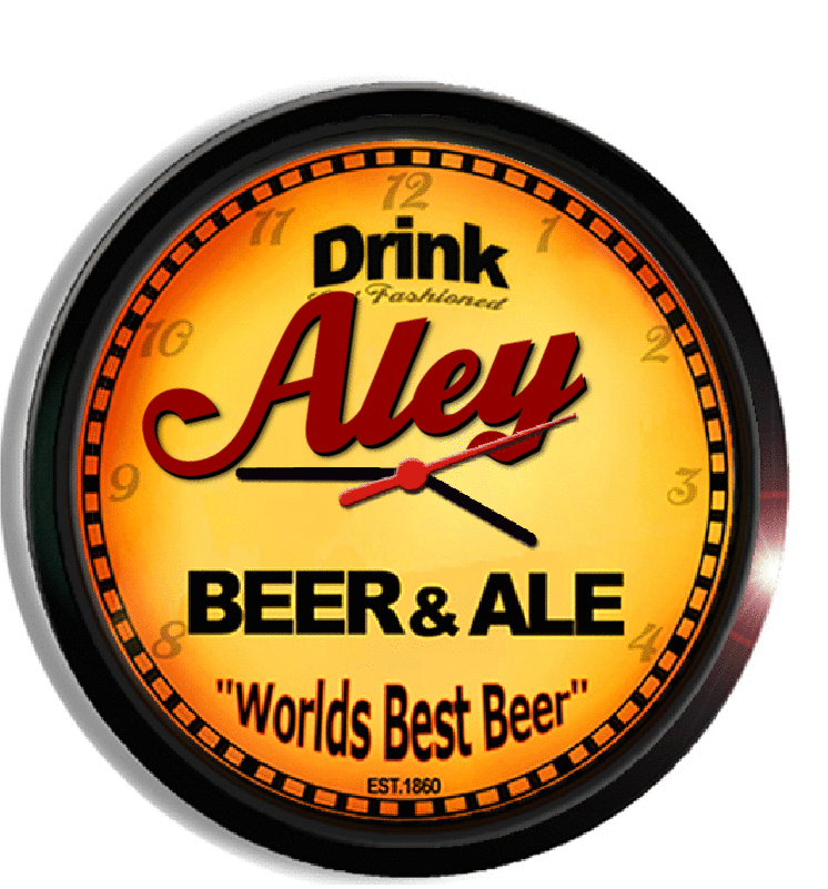 Personalized aley beer clock