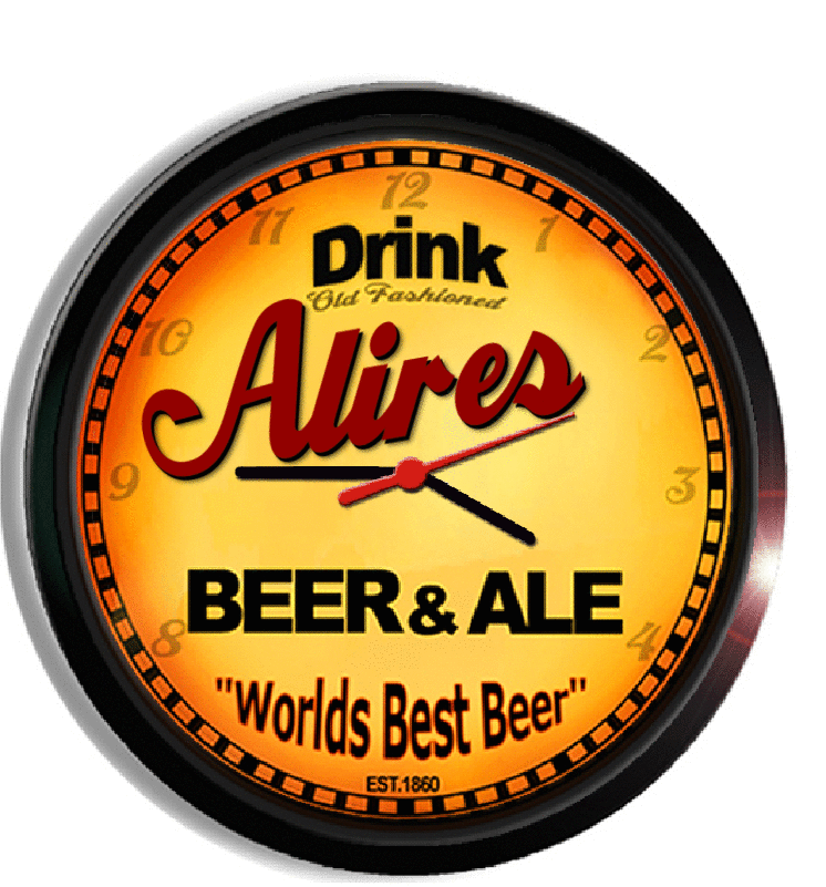 Personalized alires beer clock