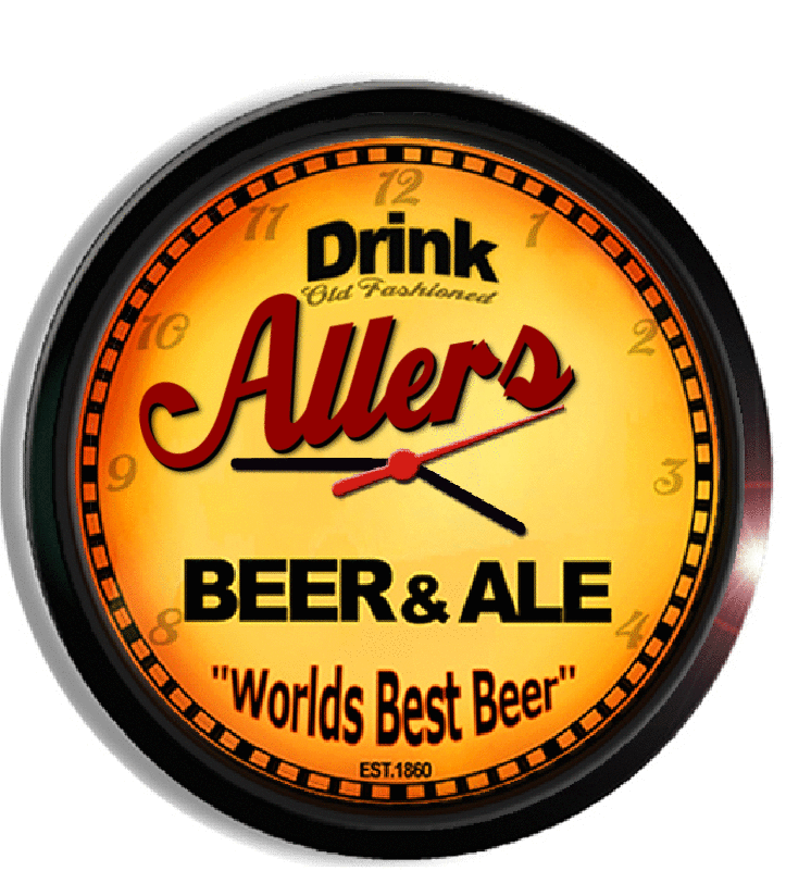 Personalized allers beer clock
