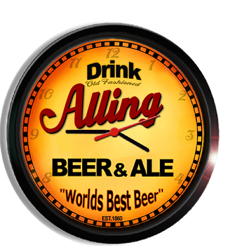 Personalized alling beer clock