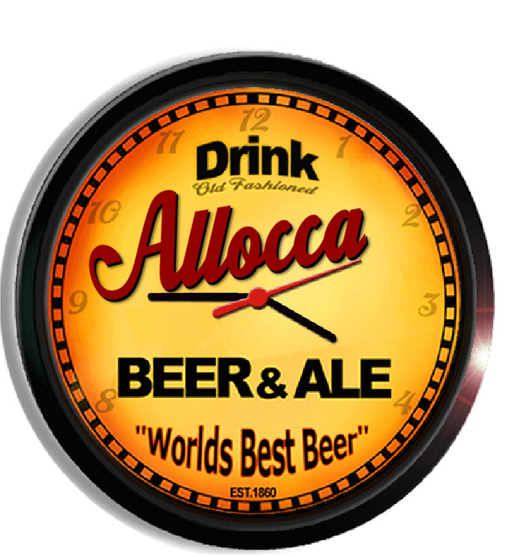 Personalized allocca beer clock