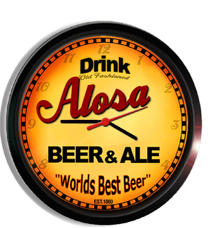 Personalized alosa beer clock