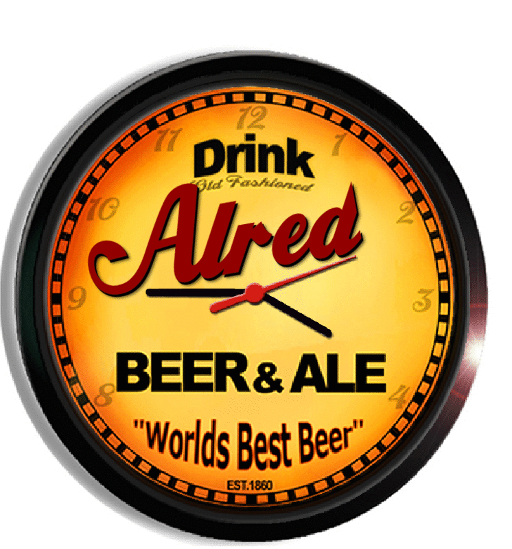 Personalized alred beer clock