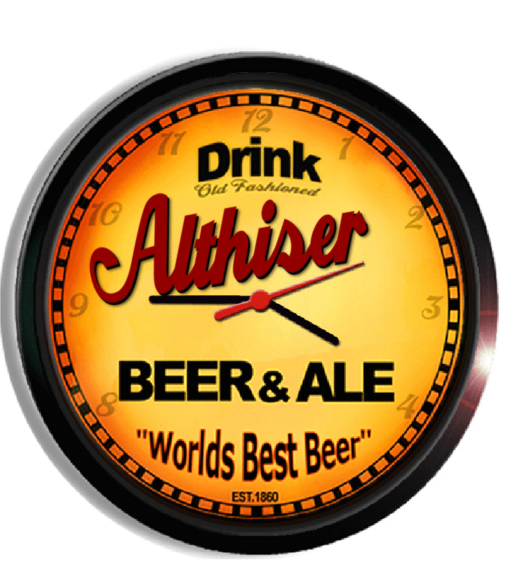 Personalized althiser beer clock