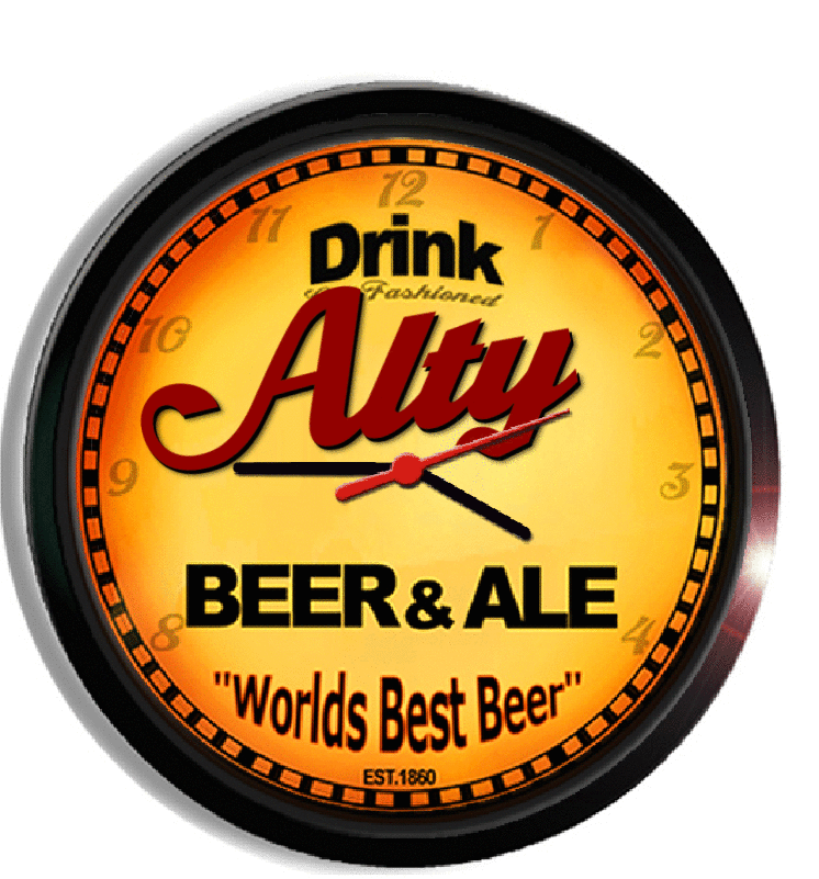 Personalized alty beer clock