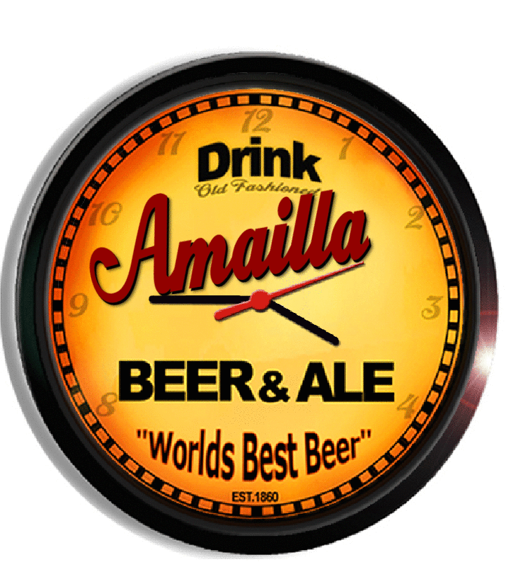 Personalized amailla beer clock