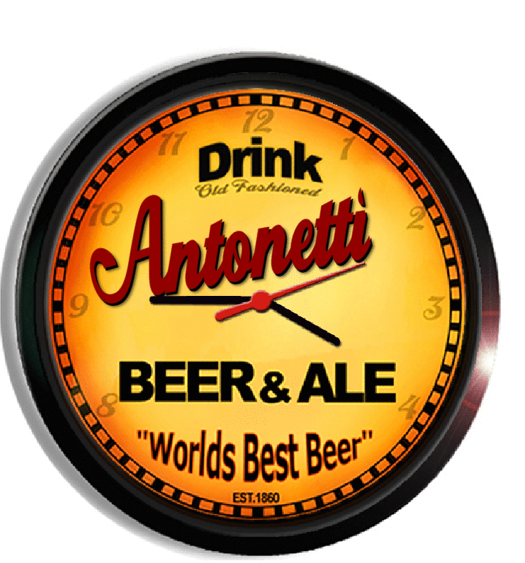Personalized antonetti beer clock