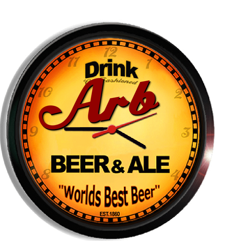 Personalized arb beer clock