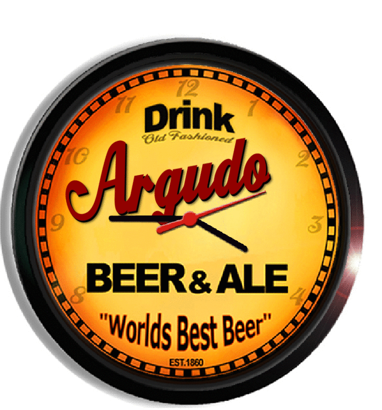 Personalized argudo beer clock