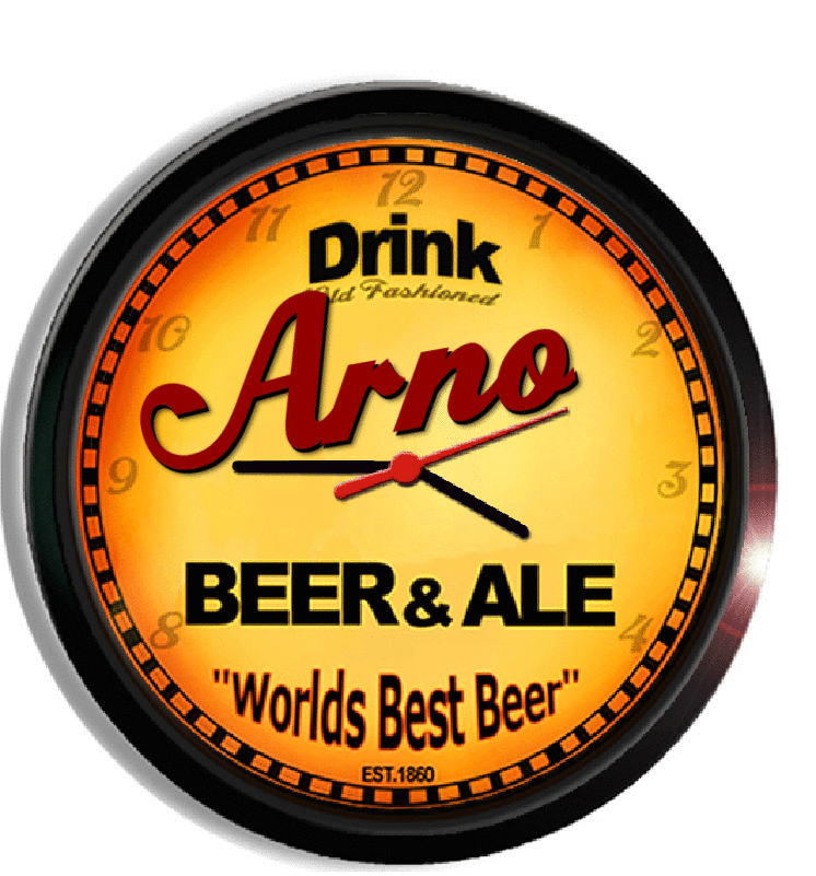 Personalized arno beer clock