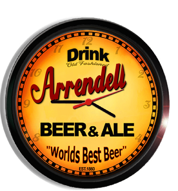Personalized arrendell beer clock