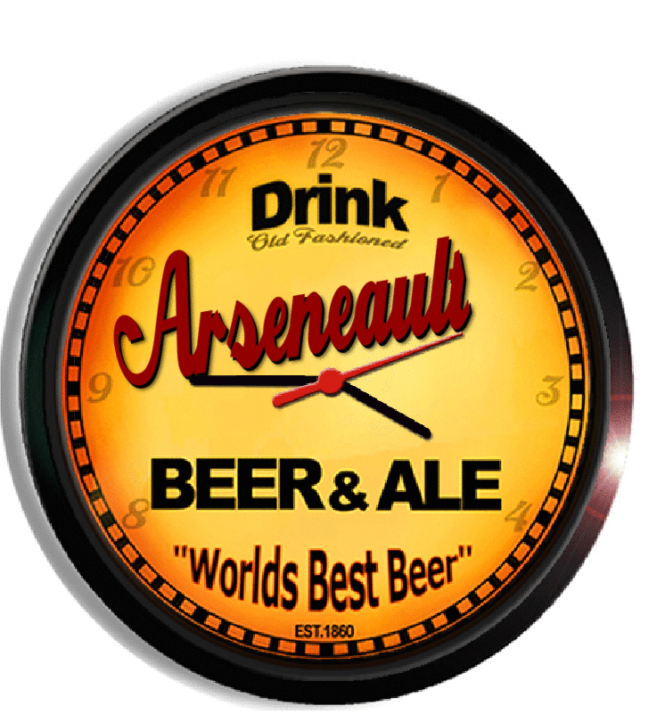 Personalized arseneault beer clock