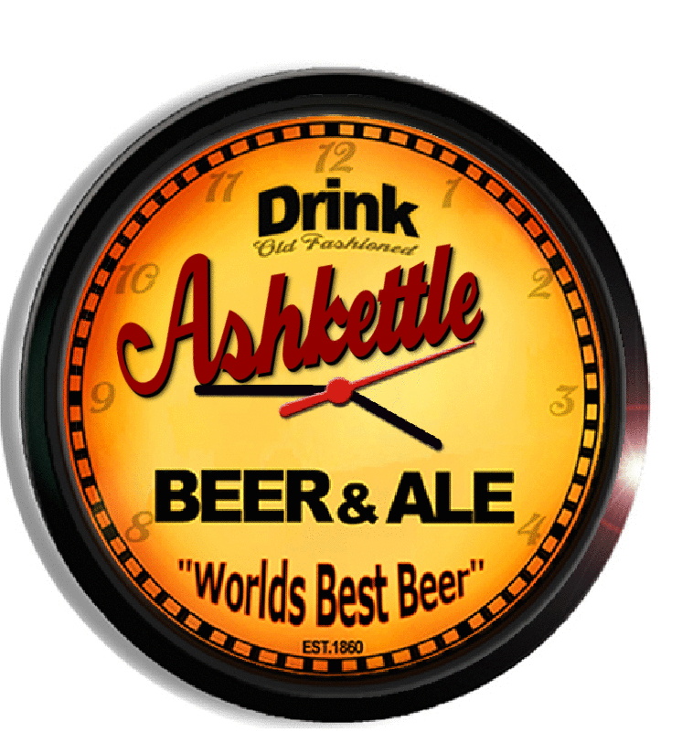 Personalized ashkettle beer clock