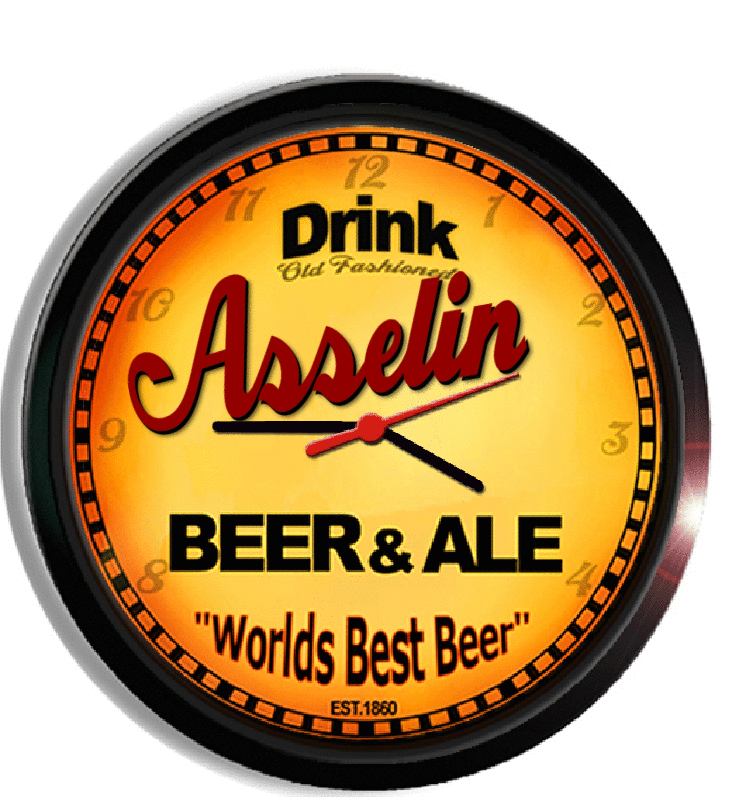 Personalized asselin beer clock
