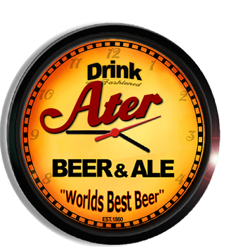 Personalized ater beer clock