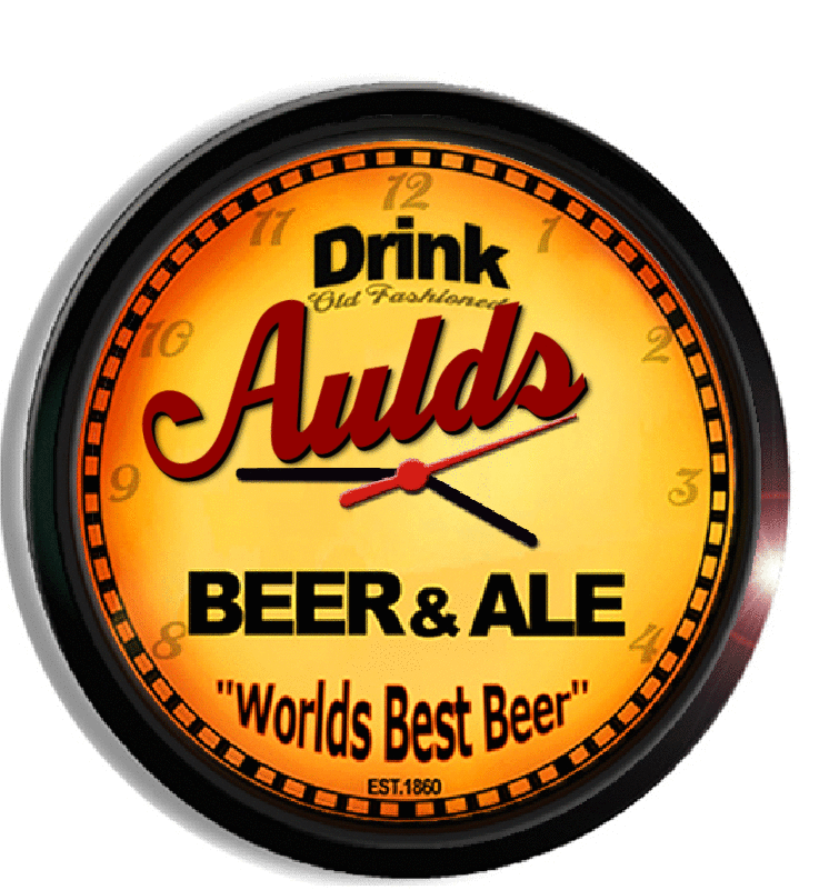 Personalized aulds beer clock