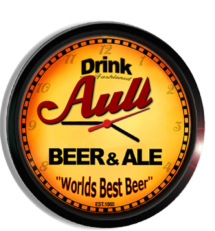 Personalized aull beer clock