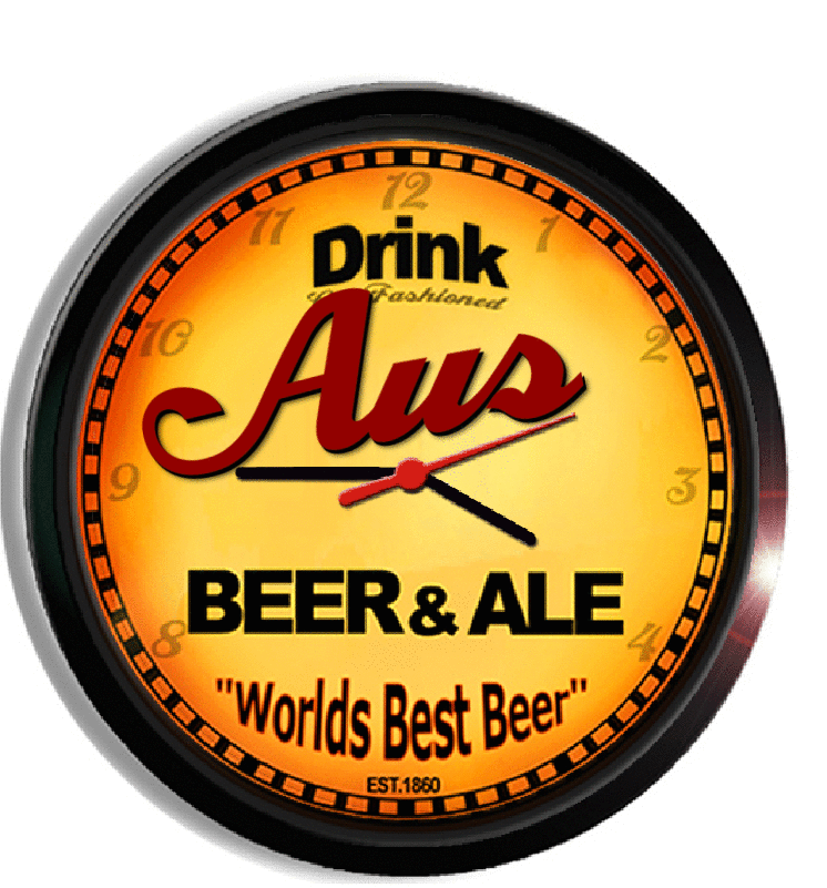 Personalized aus beer clock