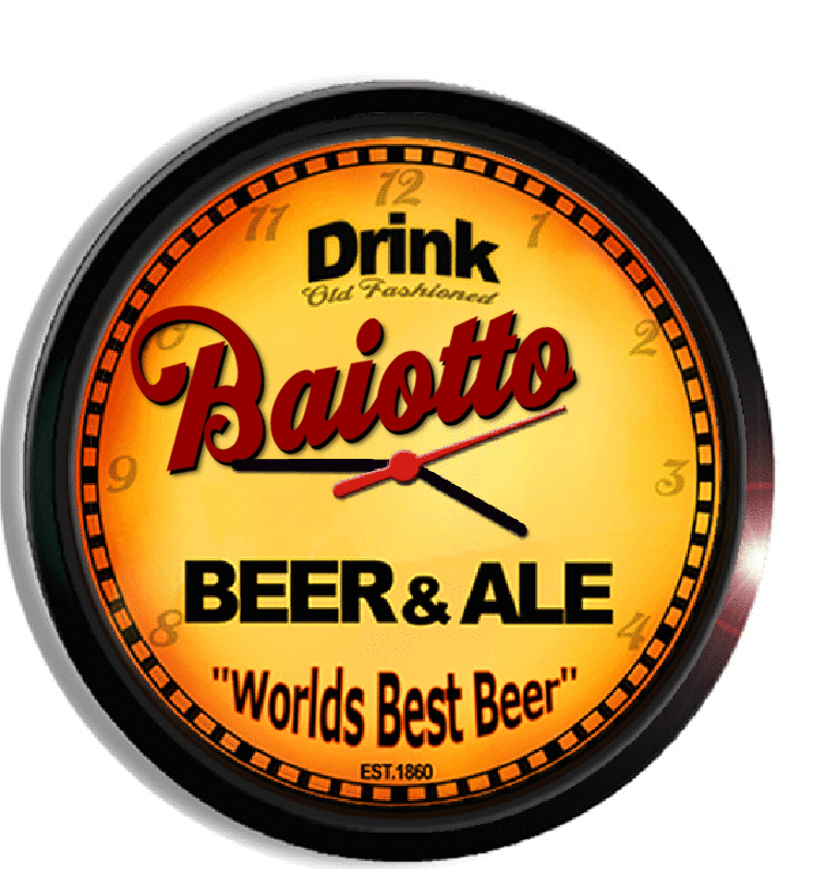 Personalized baiotto beer clock
