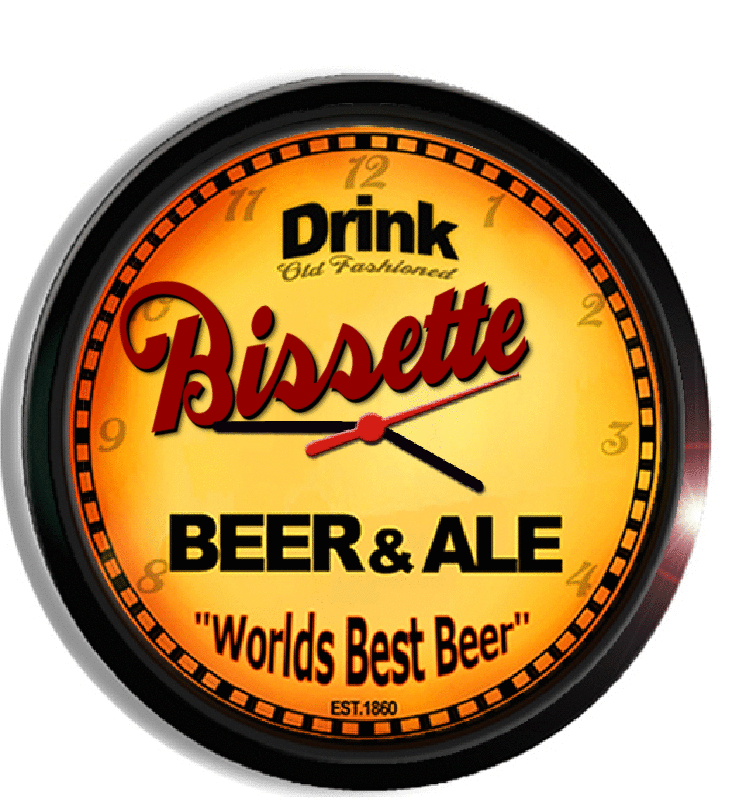 Personalized bissette beer clock