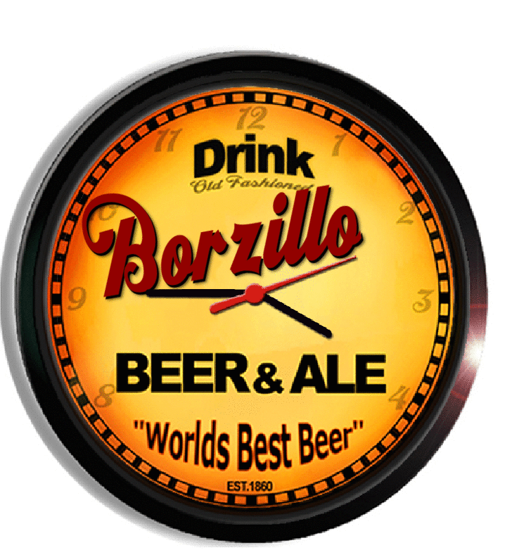 Personalized borzillo beer clock