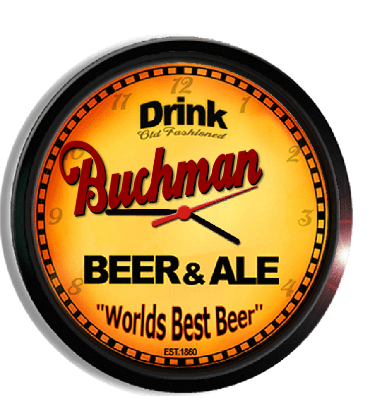 Personalized buchman beer clock