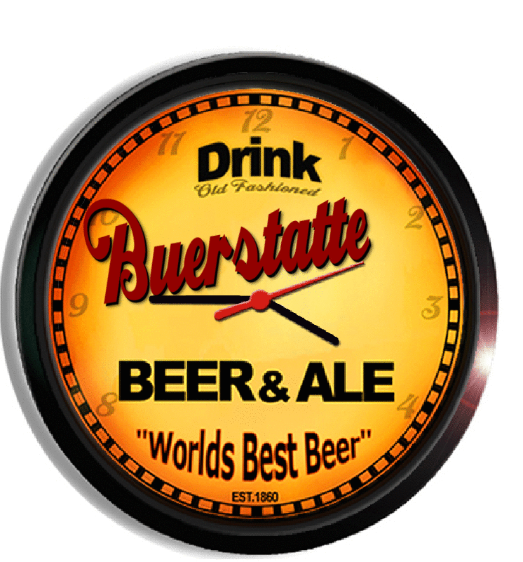 Personalized buerstatte beer clock