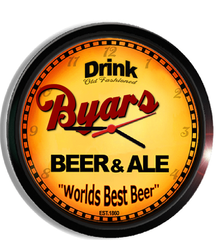 Personalized byars beer clock