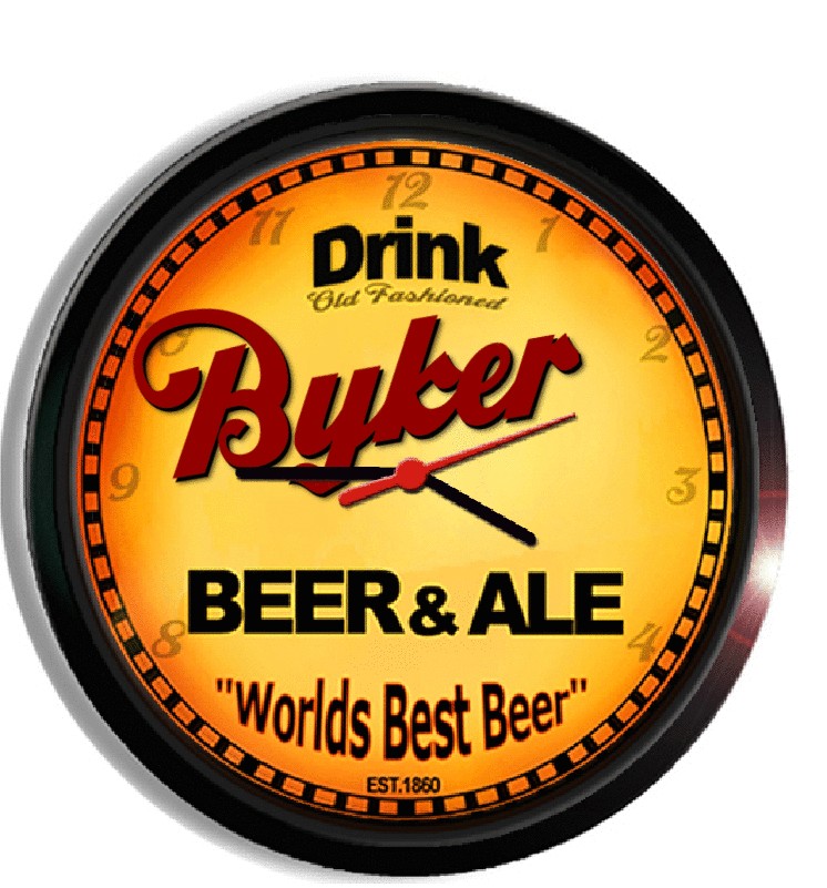 Personalized byker beer clock