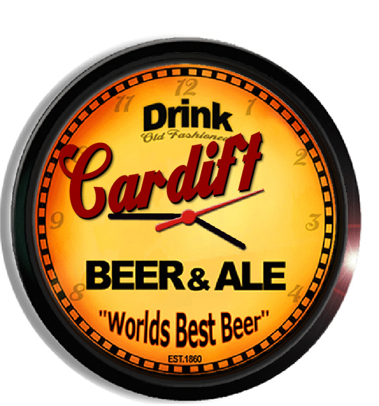 Personalized cardiff beer clock
