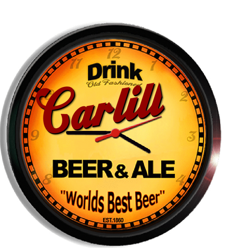 Personalized carlill beer clock