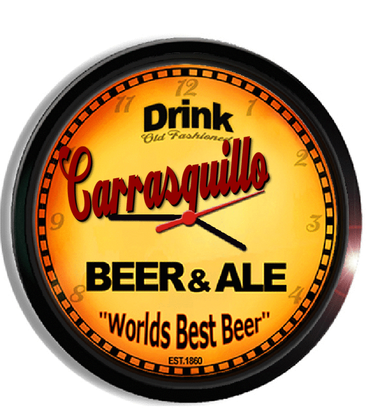 Personalized carrasquillo beer clock