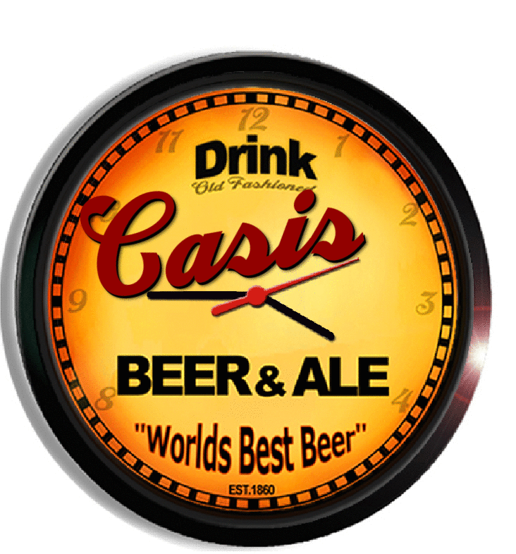Personalized casis beer clock