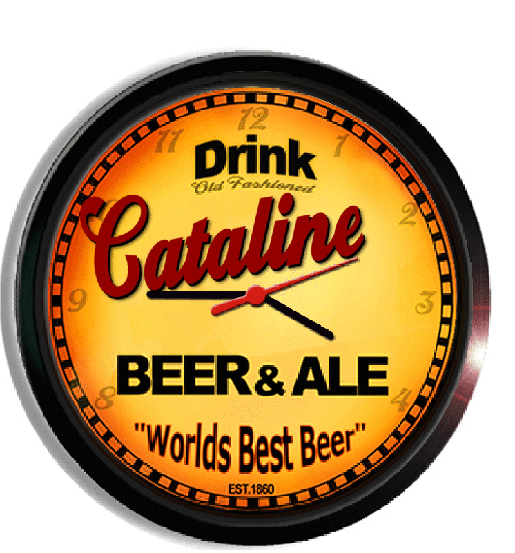 Personalized cataline beer clock