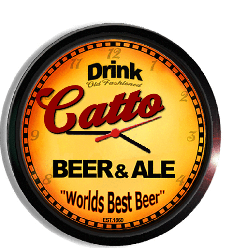 Personalized catto beer clock