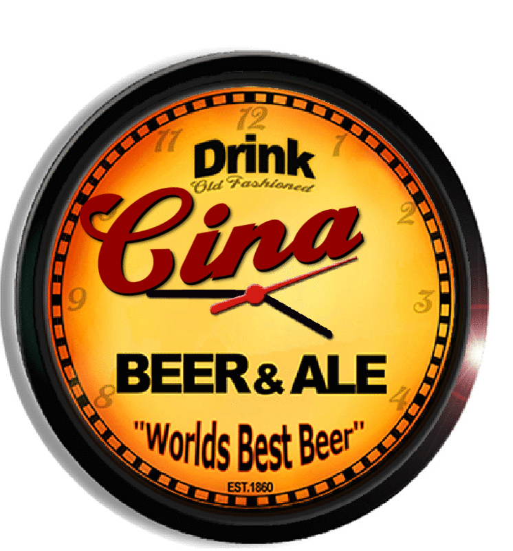 Personalized cina beer clock