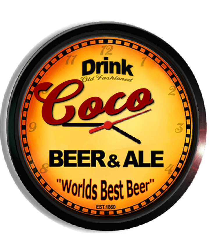 Personalized coco beer clock