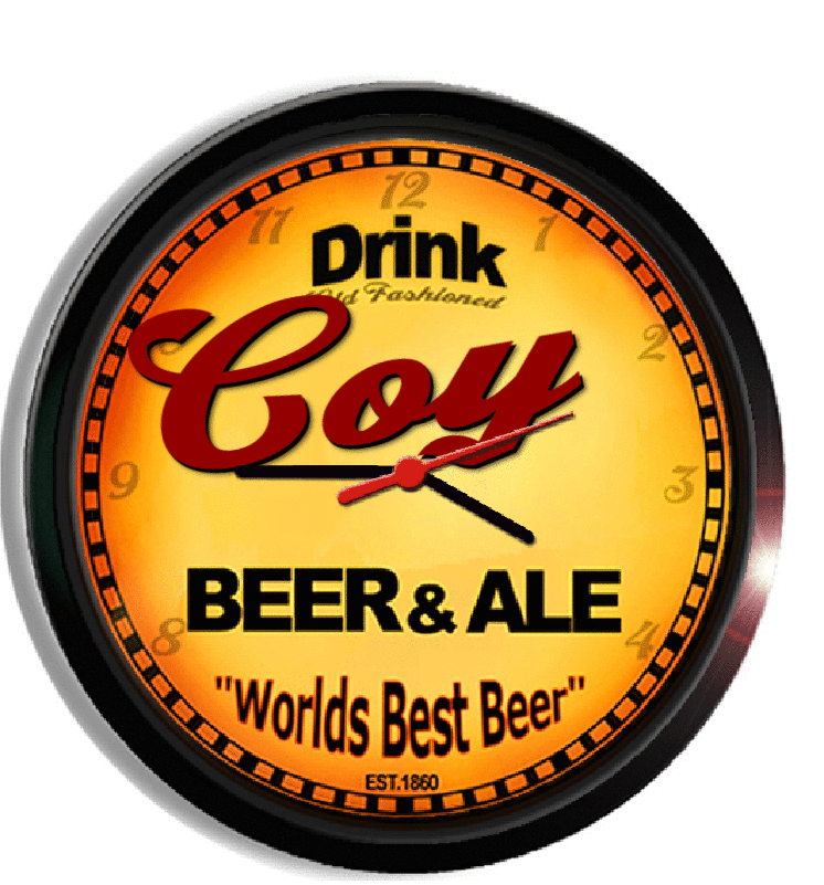 Personalized coy beer clock