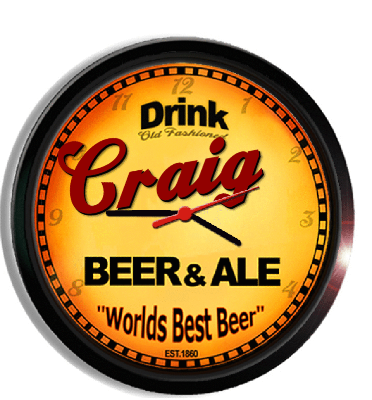 Personalized craig beer clock
