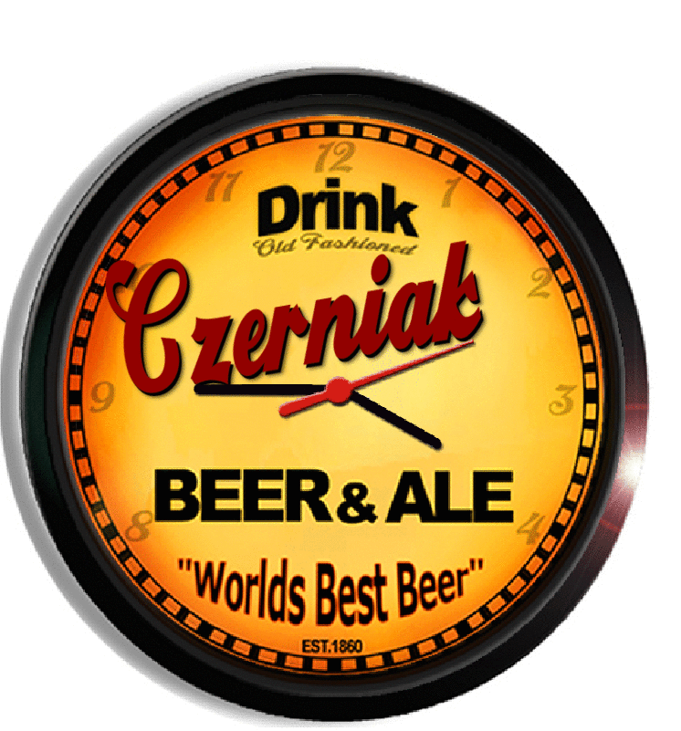 Personalized czerniak beer clock