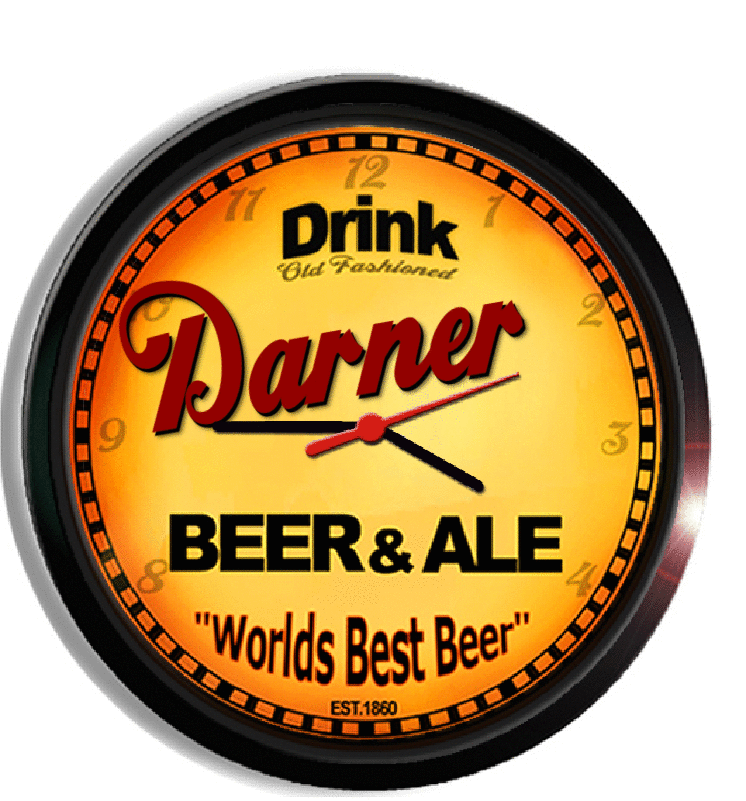 Personalized darner beer clock
