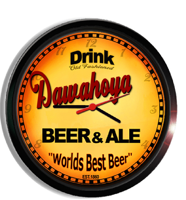 Personalized dawahoya beer clock