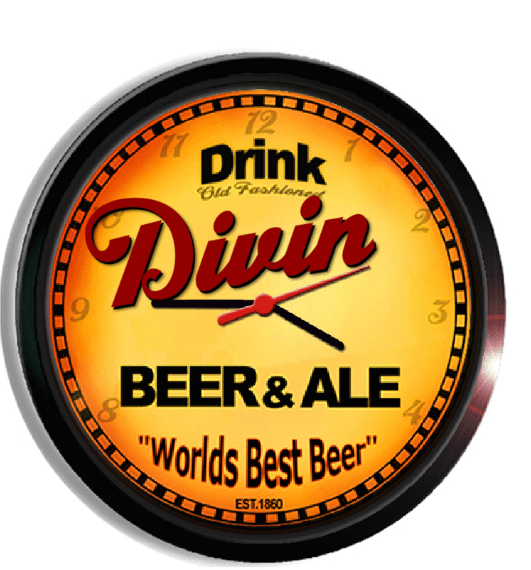 Personalized divin beer clock
