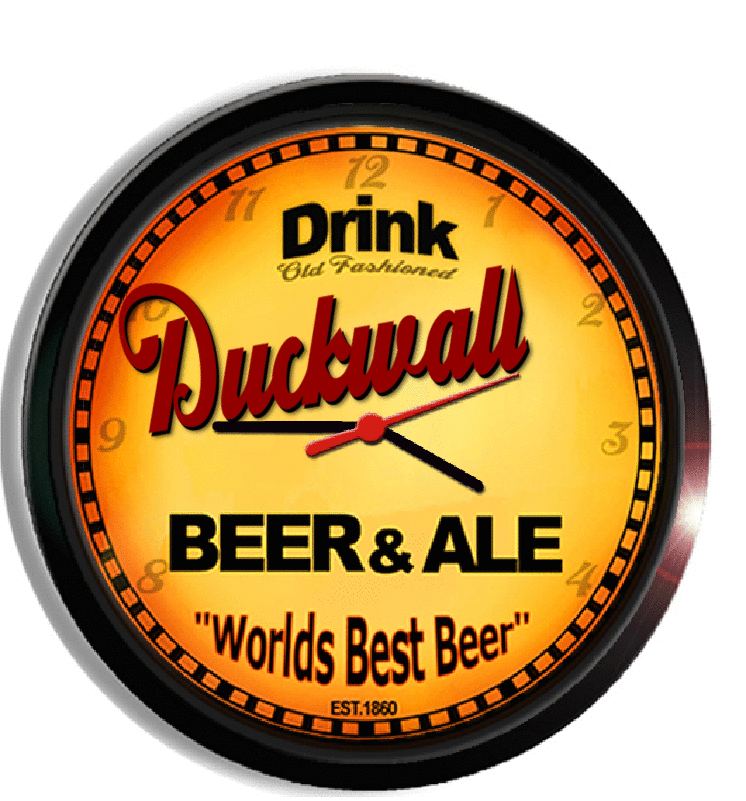 Personalized duckwall beer clock