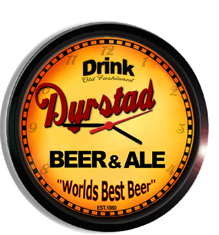 Personalized dyrstad beer clock