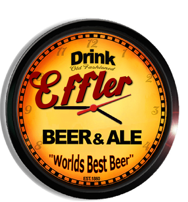 Personalized effler beer clock